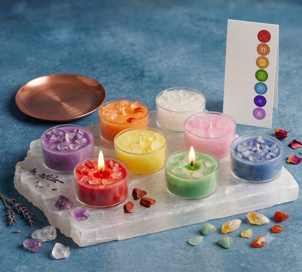 7 Chakra Crystal Scented Candles