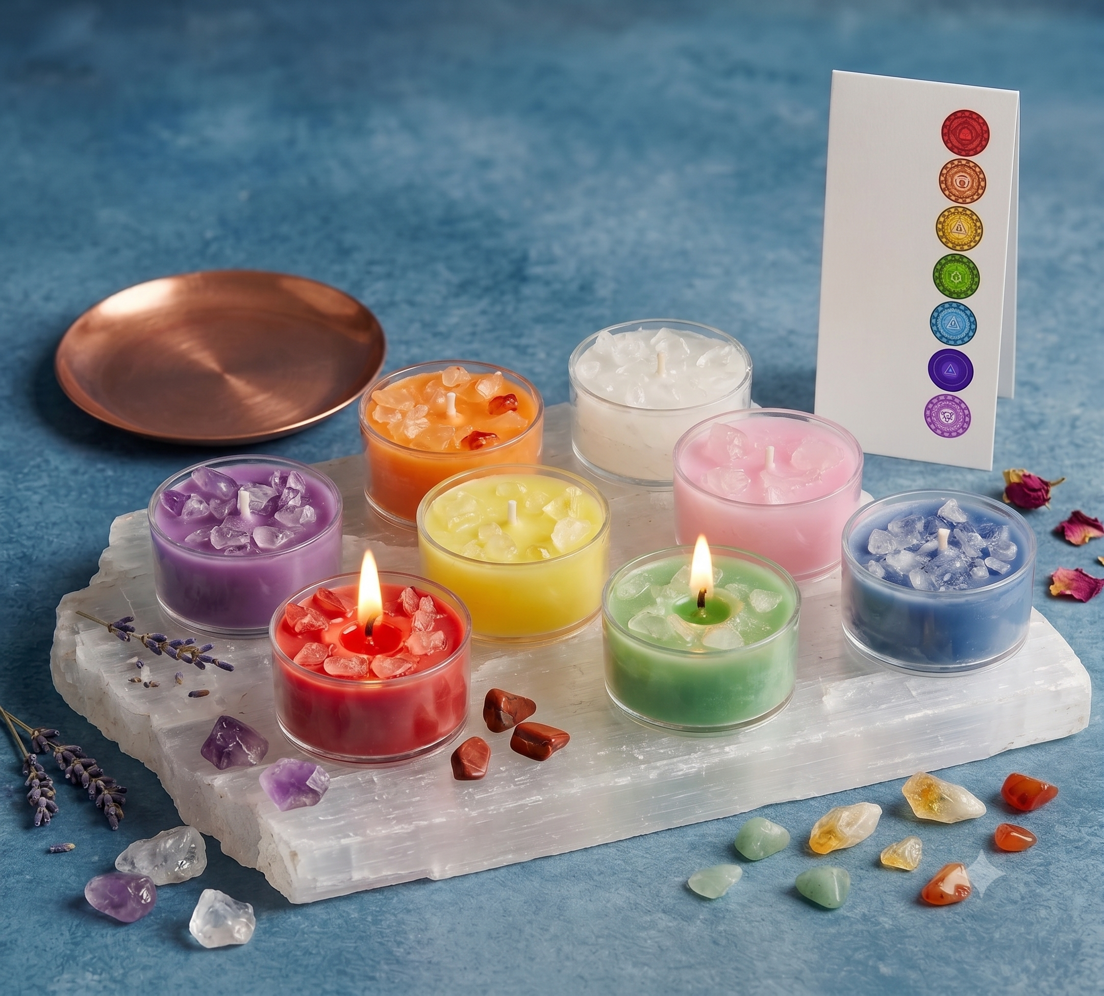 7 Chakra Crystal Scented Candles