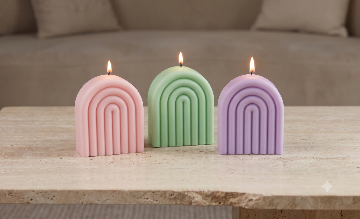 4 Line single color Rainbow candle