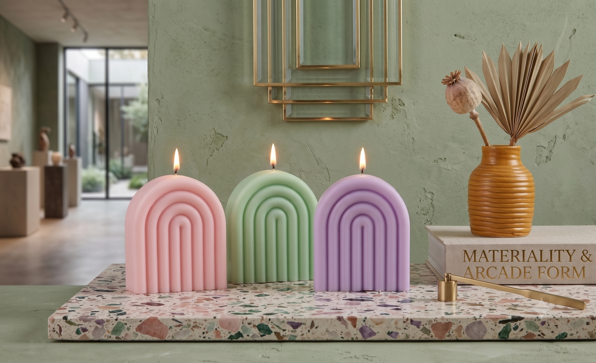 4 Line single color Rainbow candle