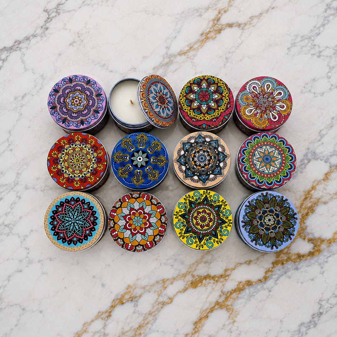 Mystic Mandala Candle Collection - Round
